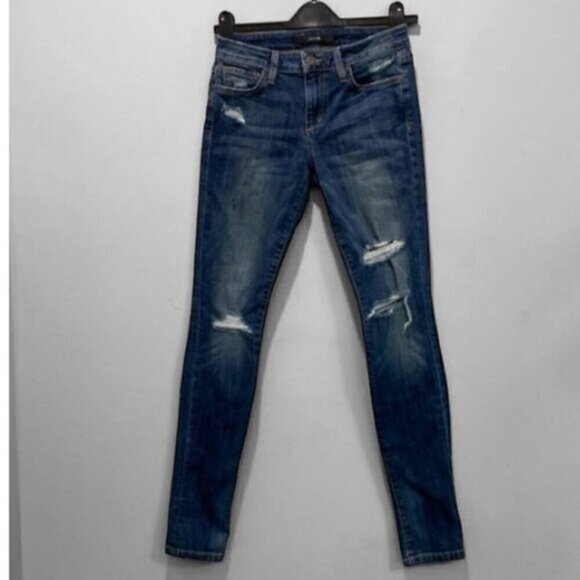 JOE'S THE SKINNY mid-Rise Distressed Skinny Jeans Size 26 - Picture 2 of 15